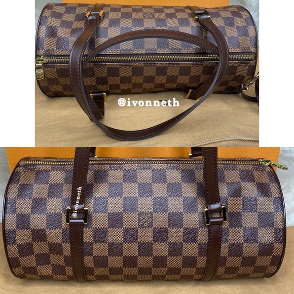 2 BAG SET 2 Louis Vuitton Damier Ebene Papillon 30 Roll Bag and Mini Bag Set - Picture 7 of 15